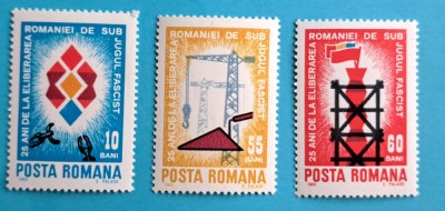 TIMBRE ROMANIA LP707/1969 A25 -a aniversare eliberare fascism- Simplă -MNH foto