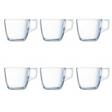 Set 6 cesti pentru cafea, Luminarc, Simple, 220 ml, sticla, transparent