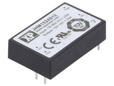 Convertor DC/DC 15W 18-36V la 12V 1.25A THT foto