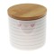 Recipient pentru ingrediente, EY3539, portelan, alb + gri + roz, 10 x 9.5 cm, 450 ml