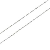 Colier din argint rodiat eMazing cu design twistat, lungime 55 cm