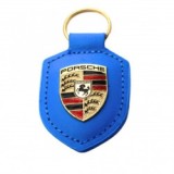 Breloc Premium piele compatibil Porsche albastru