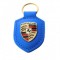 Breloc Premium piele compatibil Porsche albastru
