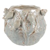 Cumpara ieftin Ghiveci flori teracota albastra maro 22x21x17 cm