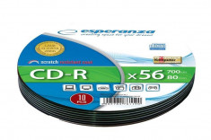 Mediu optic Esperanza CD-R Soft Pack 10 700MB 52x Silver foto