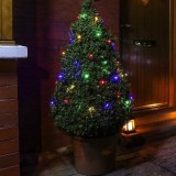 Instalatie brad de craciun liniara, 8 jocuri de lumini, controler, 22 m din care 1m prelungitor, 220v, 300 led, multicolor, Oem