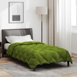 vidaXL Duvet de iarnă Verde 155 x 220 cm Microfibră 42025670