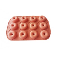 Forma silicon 12 cavitati, Pentru prajituri sau Briose, Maro, 28 cm, 236COF