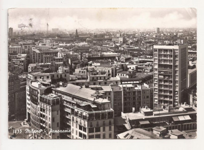 FS5- Carte Postala - ITALIA - Milano, Panorama, circulata 1961 foto