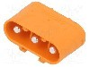 Conector alimentare DC, 1kV, 3 pini, seria LC, {{Dimensiune pin}}. AMASS - LCC30PB-M