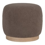 Cumpara ieftin Belfort puff, pl&uuml;ss, barna, 44,5x40 cm