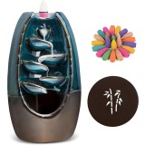 Cumpara ieftin Suport pentru Conuri cu Efect Cascada de Gheata Calda, Aromaterapie, 5 Trepte, Ceramica si Lemn, Efect de Relaxare, Imbunatateste Calitatea Somnului,