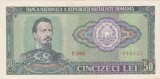 Bancnotă Rom&acirc;nia 50 lei 1966 Alexandru Ioan Cuza, F.0053 438225