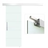 HOMCOM usa glisanta din sticla cu sina din aluminiu, 75x210cm | Aosom Romania