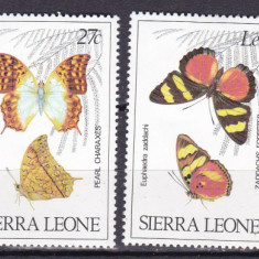 Sierra Leone 1980 fauna fluturi MI 614-617 MNH ww81