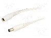 Cablu alimentare DC, DC 5,5/2,5 mufa, DC 5,5/2,5 soclu, alb, 3m, WEST POL - P25-C25-T050-300WH