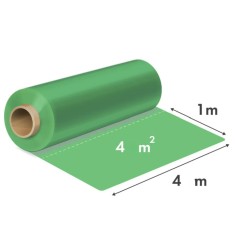 Folie constructii 4m latime, verde- 120 microni