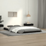 VidaXL Cadru de pat, negru, 100x200 cm, lemn masiv de pin