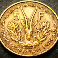 Moneda exotica 5 FRANCI - AFRICA OCCIDENTALA, anul 1956 * cod 4532 B