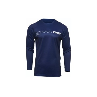 Bluza copii Motocross/Enduro Thor Sector Minimal albastru cu alb foto