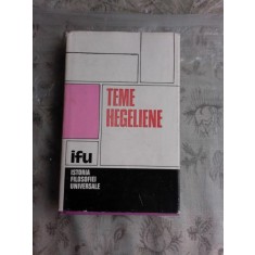 TEME HEGELIENE, STUDII