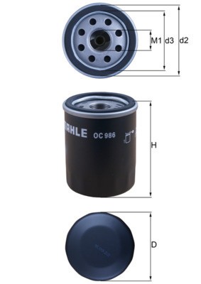MAHLE OC 986 Filtru ulei foto