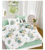 Lenjerie pat dublu,bumbac finet,6 piese,cearceaf normal 220x240cm, cearceaf pilota 200x220cm, 2 fete de perna 50x70, 2 fete de perna 70x70-A1080, Talo