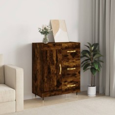 vidaXL Servantă, stejar fumuriu, 69,5x34x90 cm, lemn compozit 830241
