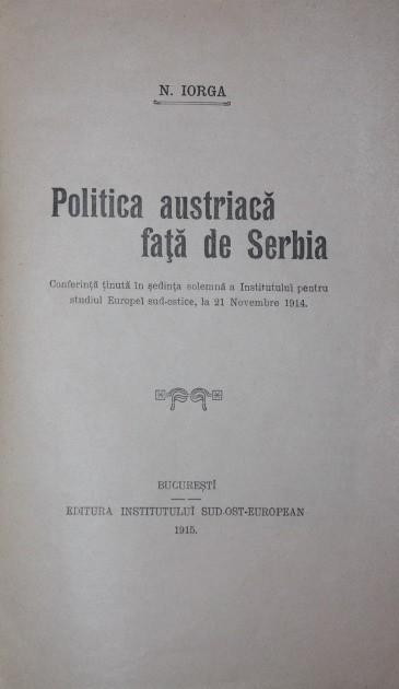 POLITICA AUSTRIACA FATA DE SERBIA