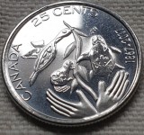 Monedă Canada 25 Cents 2017 Hope for a Green Future, UNC, Neutilizată