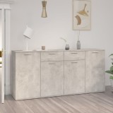 vidaXL Servantă, gri beton, 160x36x75 cm, PAL
