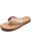 Papuci de plajă KuaiLu pentru femei din piele moale și material textil, cu talpă din material de saltea de yoga, sandale de vară pentru plajă, sandale