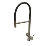 Baterie bucatarie Premium din cupru, pipa flexibila, gri grafit
