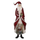 Cumpara ieftin Figurina Mos Craciun metal multicolor 33x16x85 cm