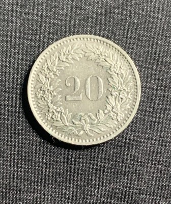 Moneda 20 rappen 1979 Elvetia foto