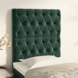 Gossi tablii de pat, 2 buc, verde inchis, 80x7x78/88 cm, catifea