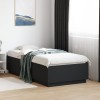 Cadru de pat cu lumini LED, negru, 90x190 cm, lemn prelucrat