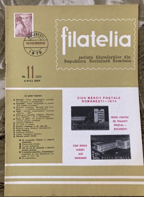 myh 15 - Filatelia - Revista filatelistilor din RSR - nr 11/noiembrie 1975 foto
