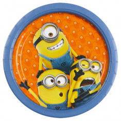 8 Farfurii din carton plastifiat 18cm Minions Despicable Me foto