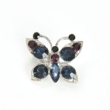 Brosa martisor fluture cu pietre bleumarin