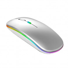 Mouse Wireless Reincarcabil, Ultra Slim, Silentios, Gri