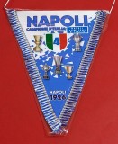 Fanion fotbal - SSC NAPOLI (Italia) dimensiuni 33 x 22 cm-Campioana 2024-2025