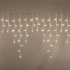 Instalație Lumini LED, Model Perdea, Lungime 10m, Culori Becuri Alb Cald, Culoare Cablu Transparent, Programe Inclus, Exterior-Interior, Oem