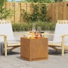 VidaXL Cuptor de foc Maro 48 x 48 x 50 cm Oțel rezistent la intemperii 858987