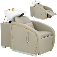 Scafa coafor Imperia pentru salonul de coafură și frizerie cu bol ceramic mobil armătură baterie si cască