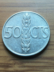 Moneda Spania 50 Centimos 1966 foto