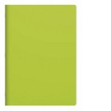 Caiet A5 capsat, 40 file dictando, 60g/mp, PP 280 microni, verde