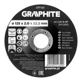 Disc de taiere pentru beton Graphite, convex, 125 x 2,0 x 22,2 mm