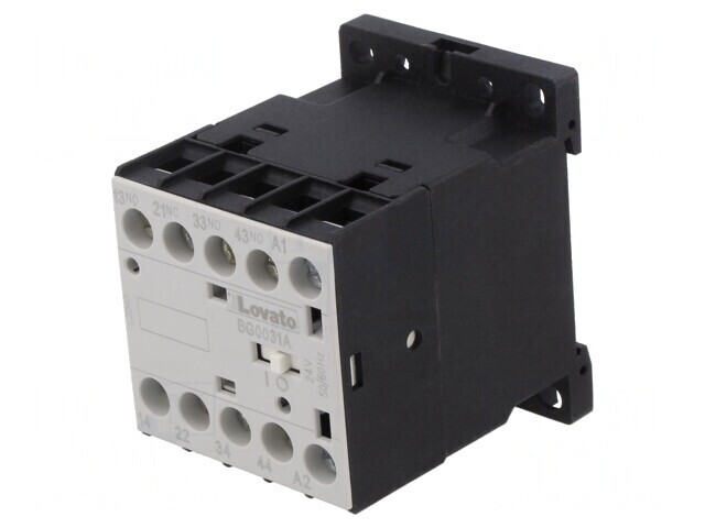 Contactor 4-poli NC NO x3 24VAC 6A pentru șină DIN