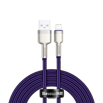 Baseus - Data Cable Cafule Series Metal (CALJK-B05) - USB to Lightning 2.4A, 2m - Purple foto